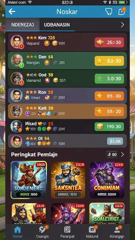 rk88 - Tampilan utama dengan karakter yang siap bertarung.