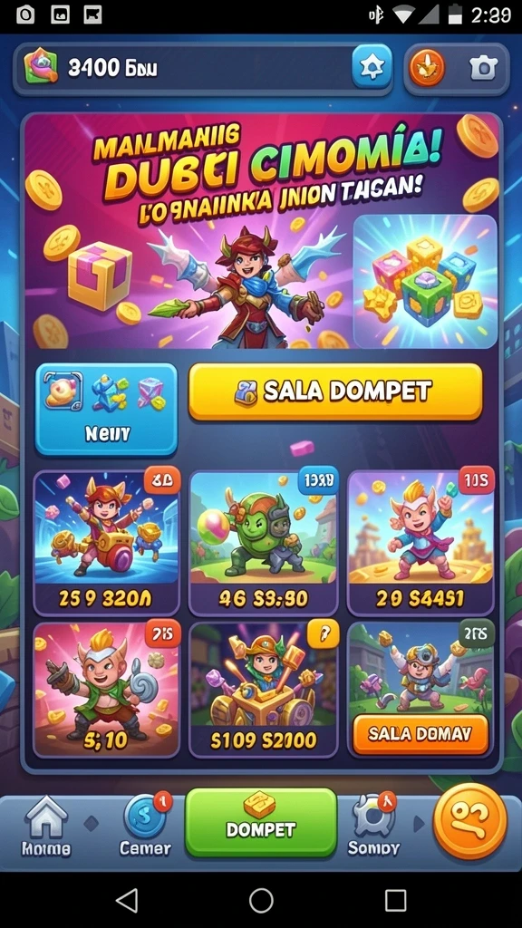 spingila - Karakter yang dapat dipilih dengan desain unik.