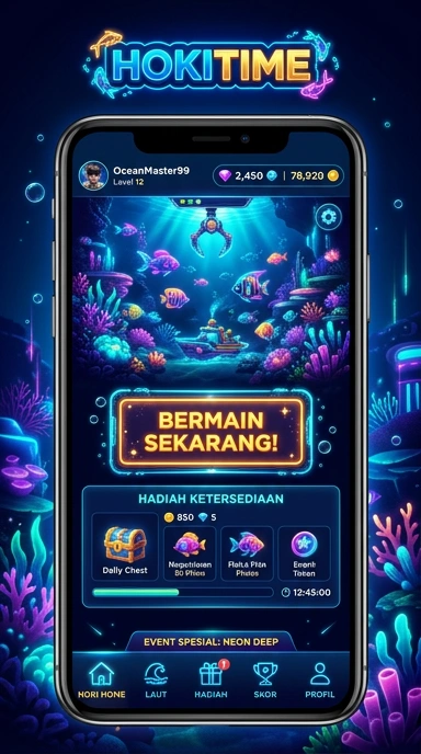 Layar utama hokitime — antarmuka bersih setelah instalasi